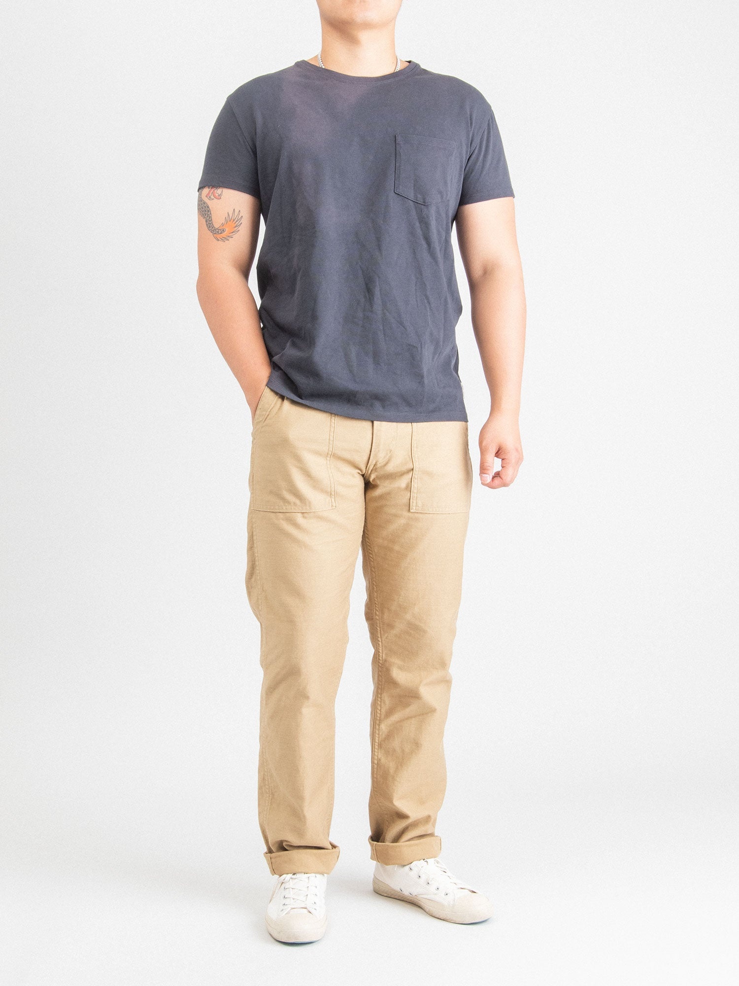 Slim Fatigue Pants in Khaki - 2