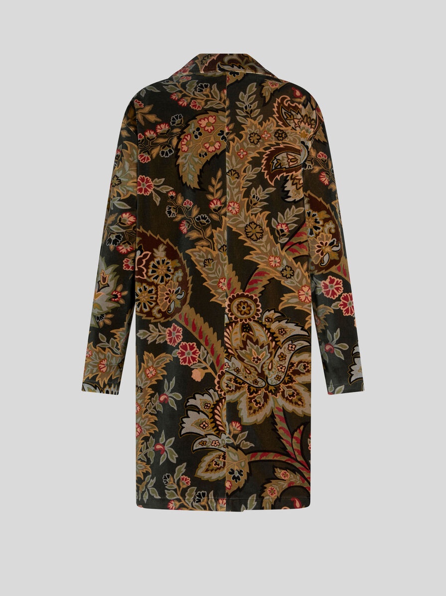 FLORAL PAISLEY VELVET COAT - 6