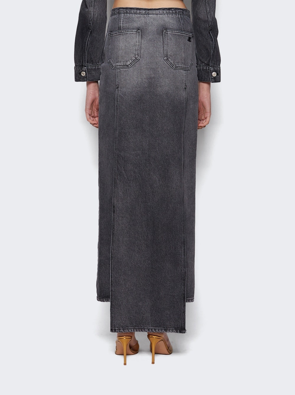 Heritage Long Skirt Stonewashed Grey - 5