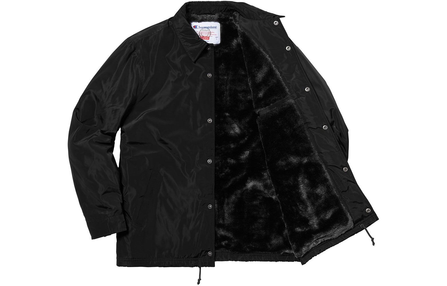 Supreme FW18 Champion Label Coaches Jacket 'Black' SUP-FW18-365 - 3