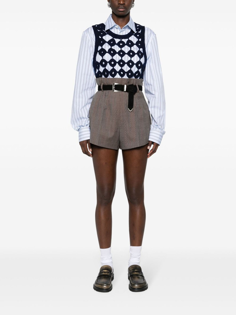 Prada high-waist tailored shorts outlook