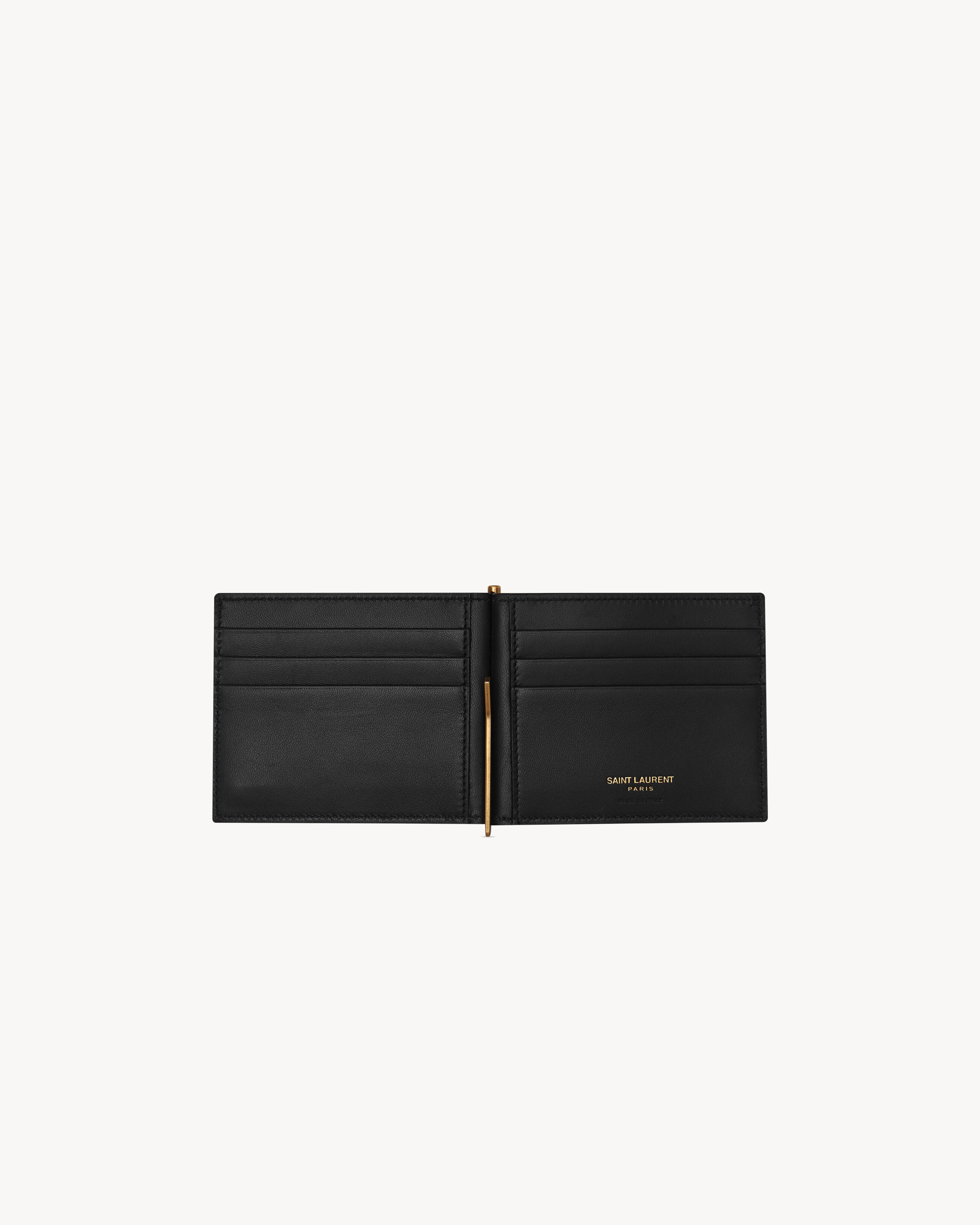 TINY CASSANDRE BILL CLIP WALLET IN CROCODILE-EMBOSSED MATTE LEATHER - 4