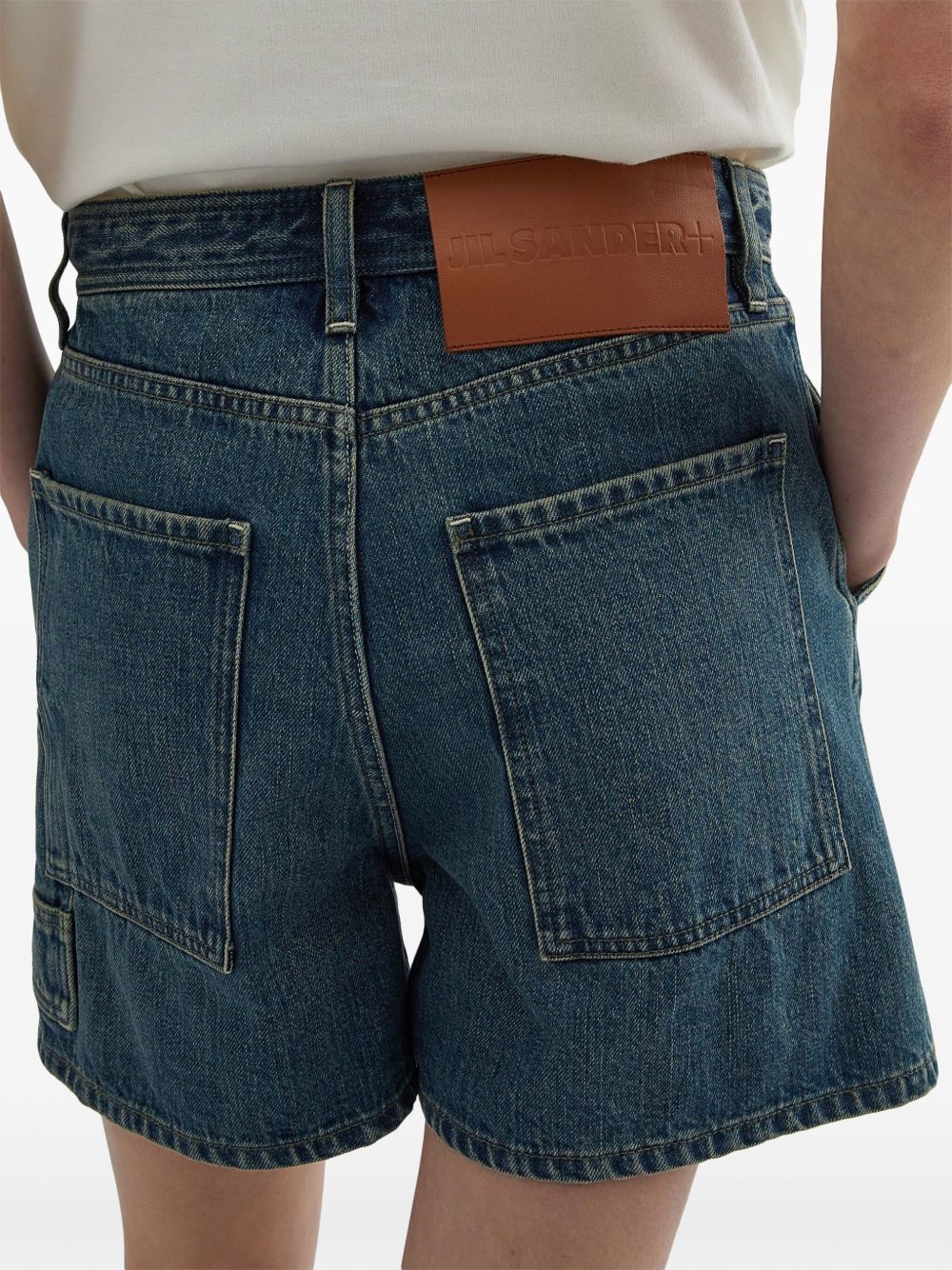 high-rise denim shorts - 5