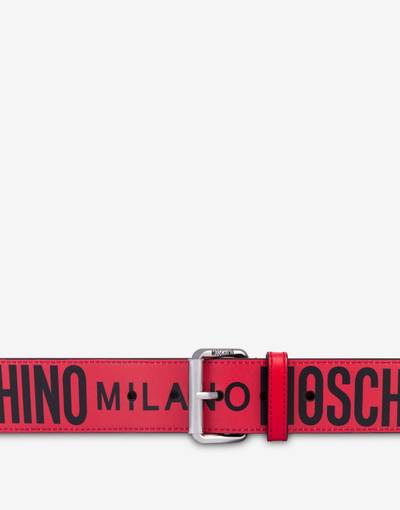 Moschino MOSCHINO MILANO LOGO CALFSKIN BELT outlook