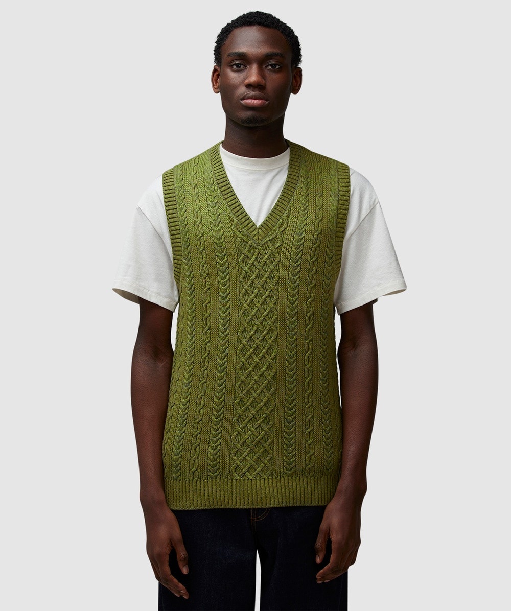 Alan pattern wool vest - 1