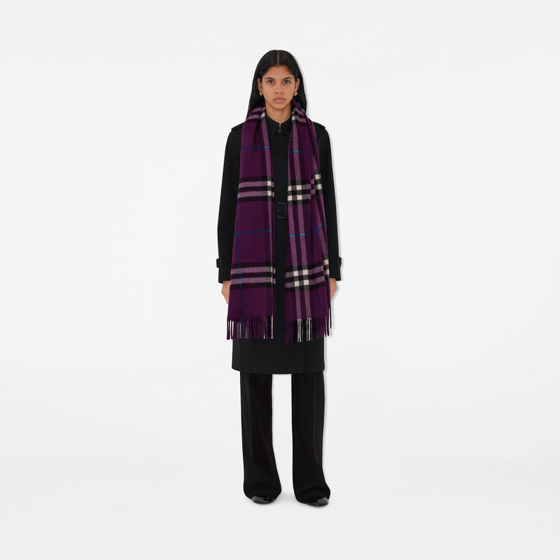Wide Check Cashmere Scarf 3