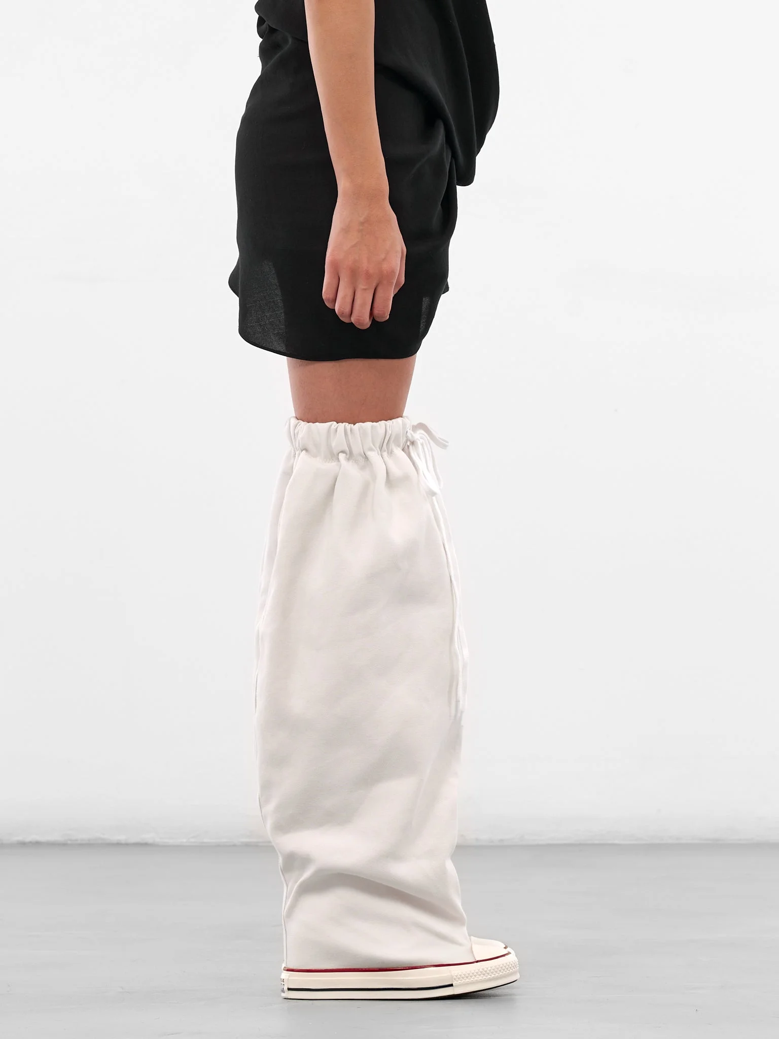 Waxed Canvas Slouch Wedge Sneakers - 1