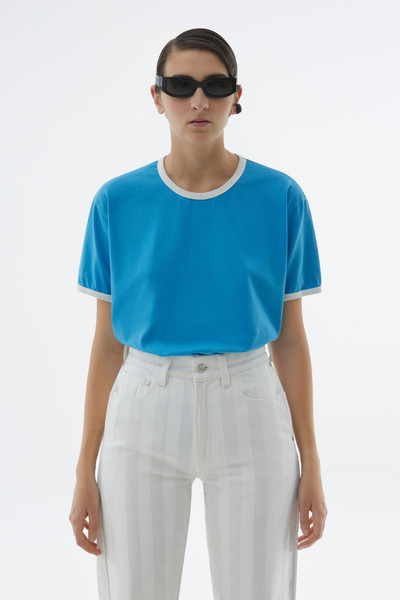 SUNNEI LIGHT BLUE T-SHIRT WITH WHITE PROFILES outlook