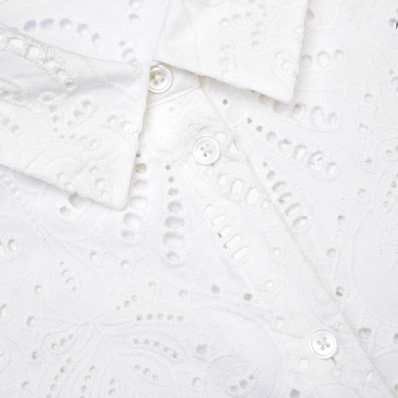 White Cotton Embroidery Top 5