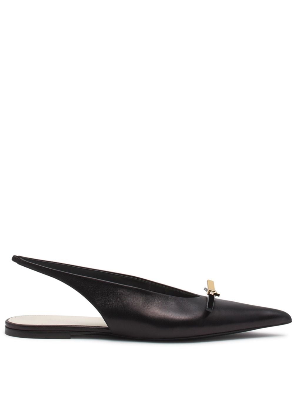 slingback leather ballerina shoes - 1