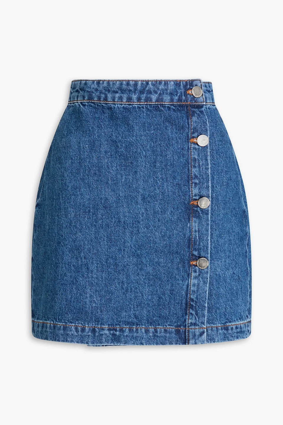 Nova denim mini wrap skirt - 1