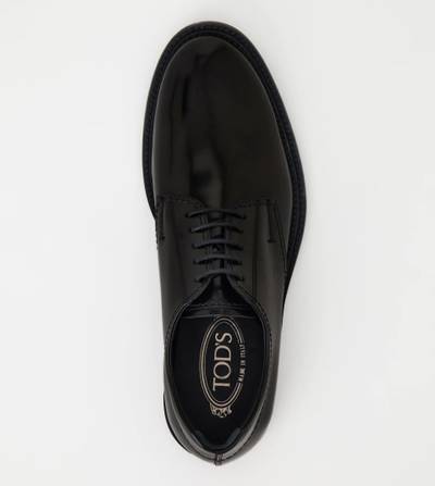 Tod's LACE-UPS IN LEATHER - BLACK outlook