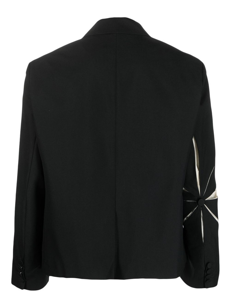 KUSIKOHC floral-detail single-breasted blazer outlook
