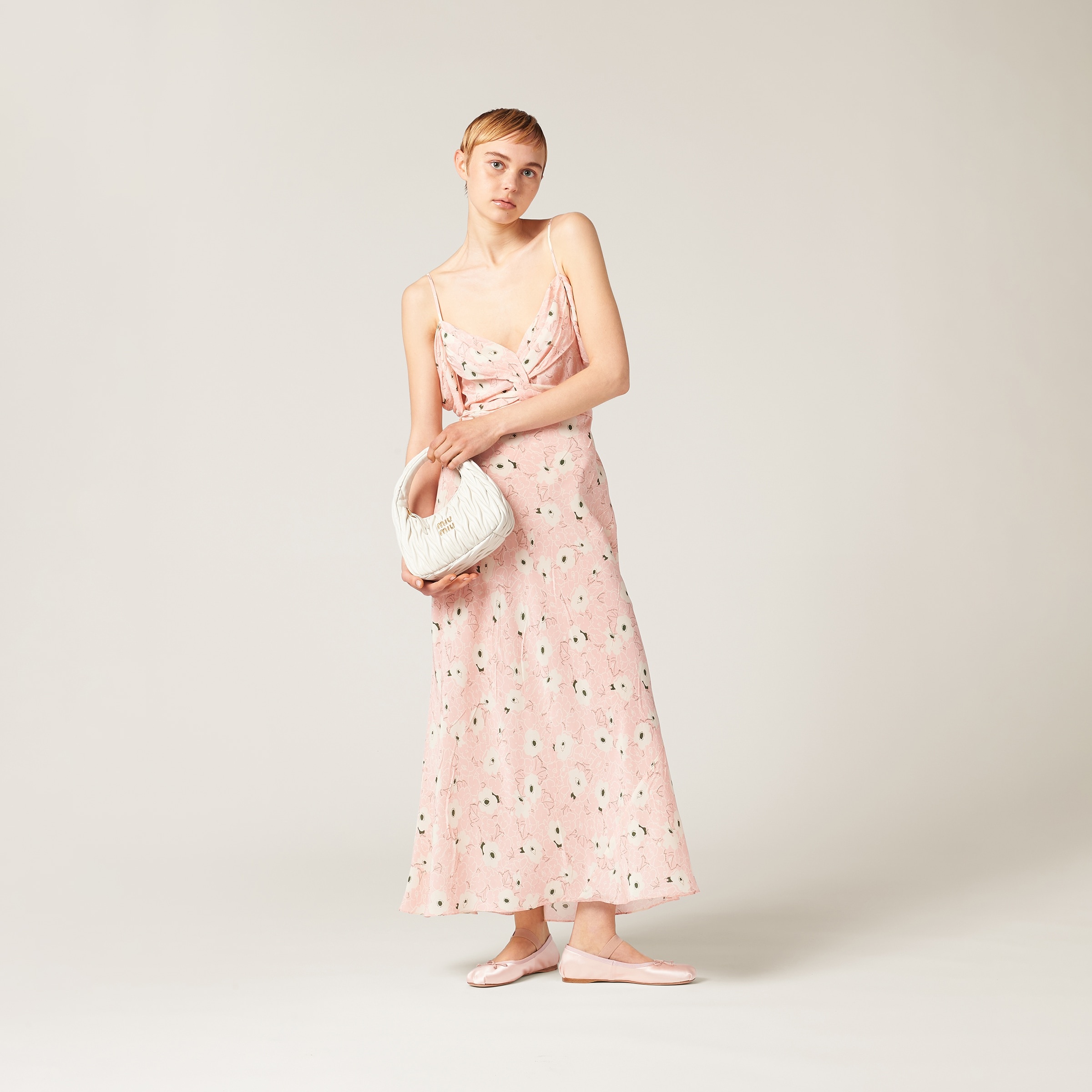Crepe de chine long dress - 2