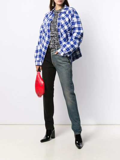 BALENCIAGA cropped swing canadian shirt outlook