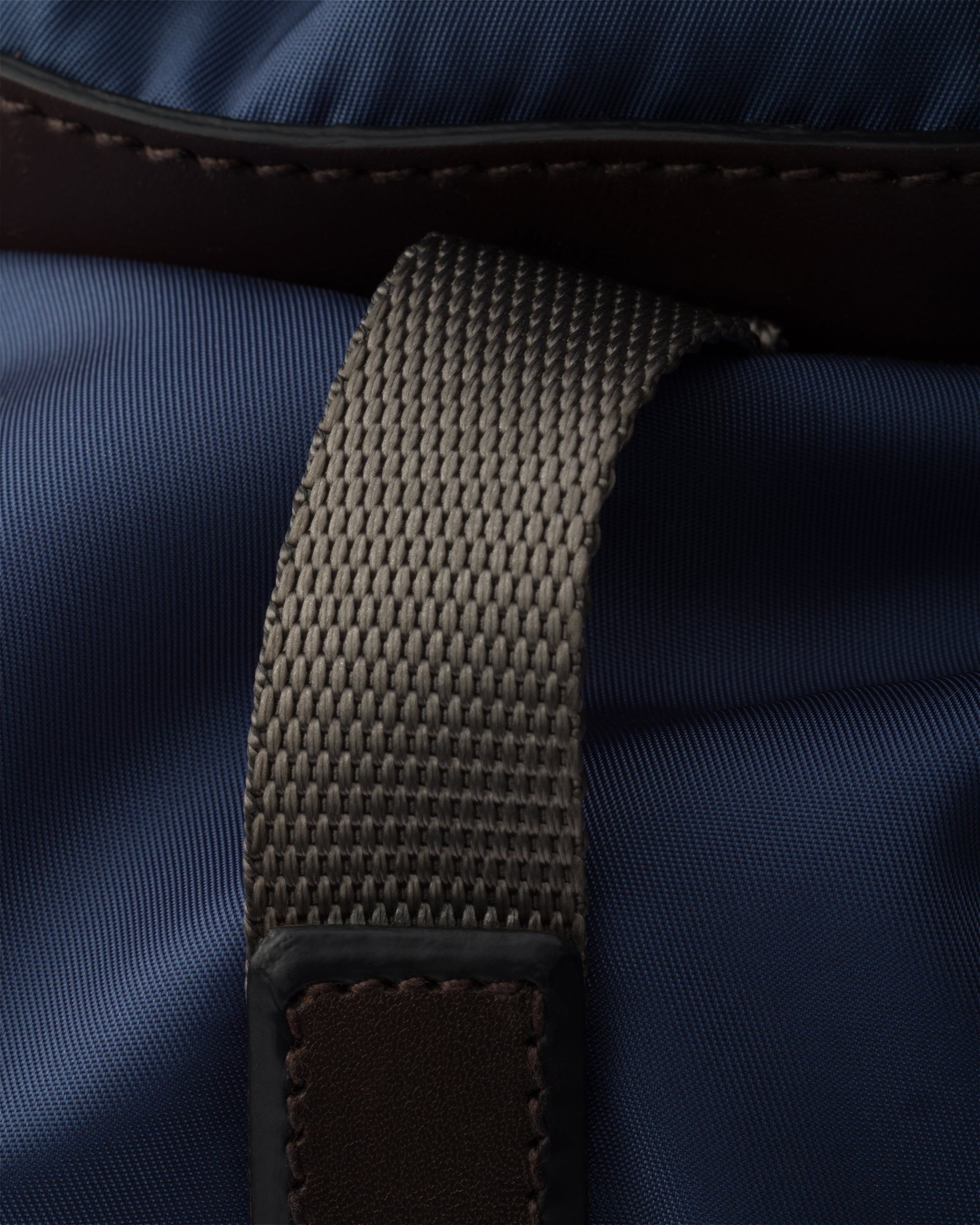 Re-Nylon and leather backpack - 6