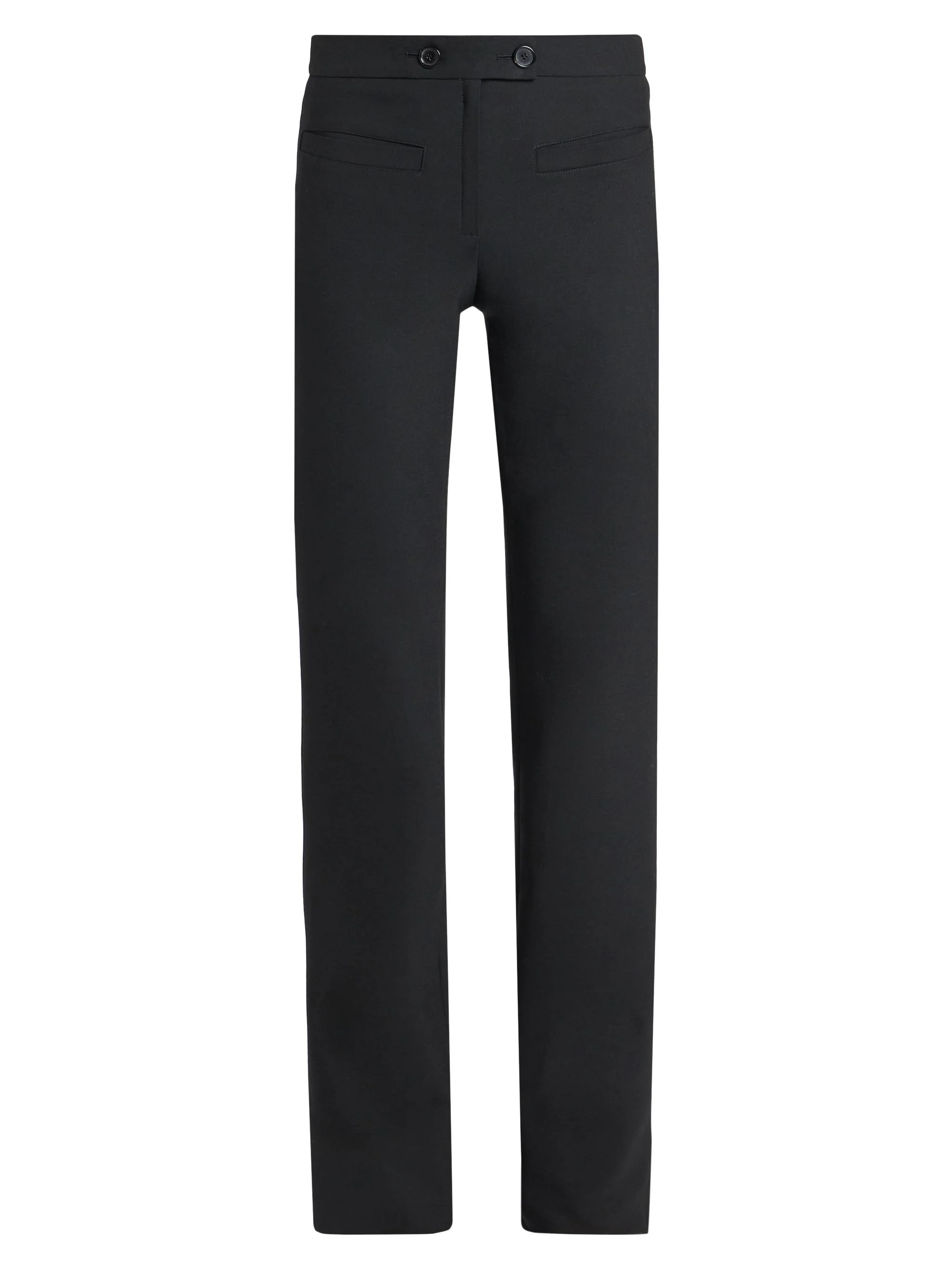 Women's Two-Button Bootcut Pants - Black - 1