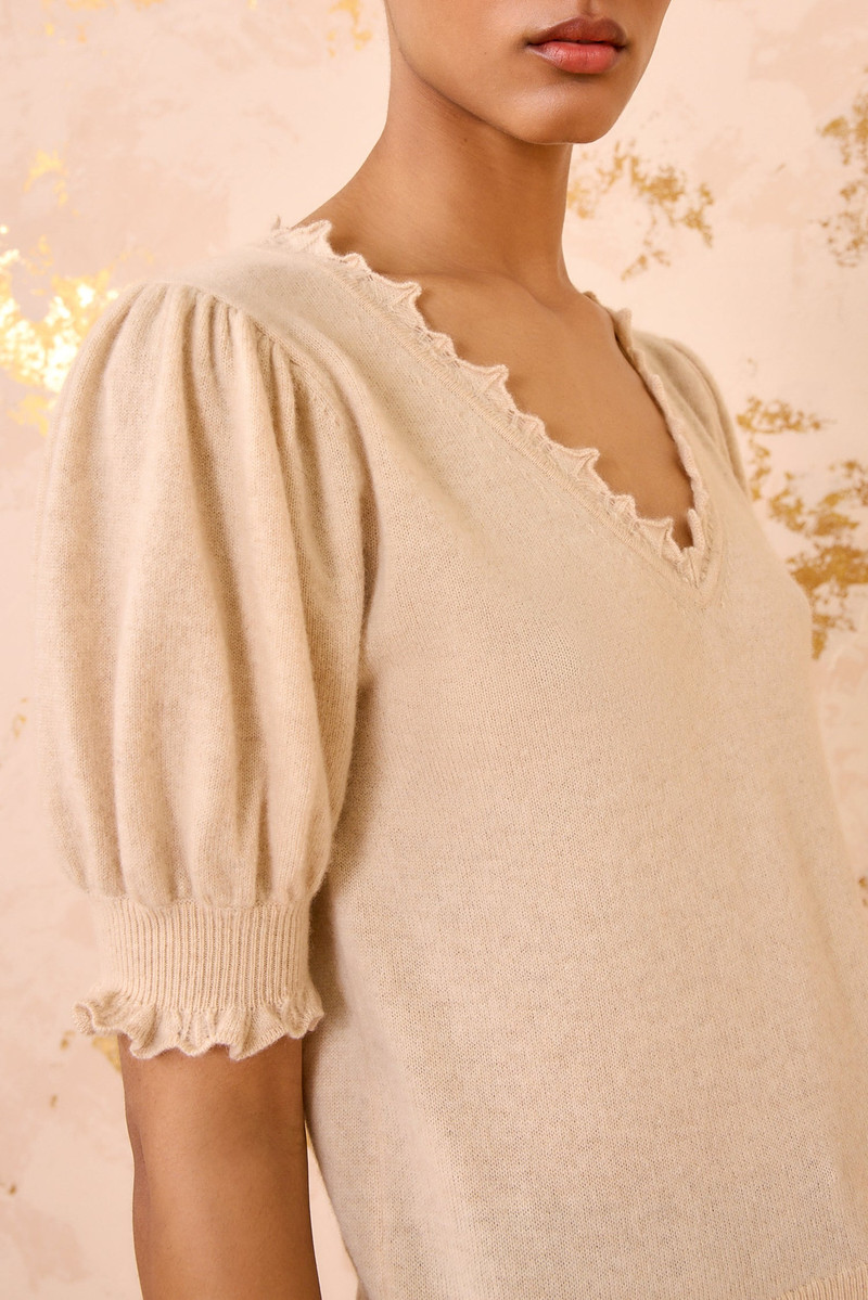 ULLA JOHNSON Polline Short Sleeve Top outlook