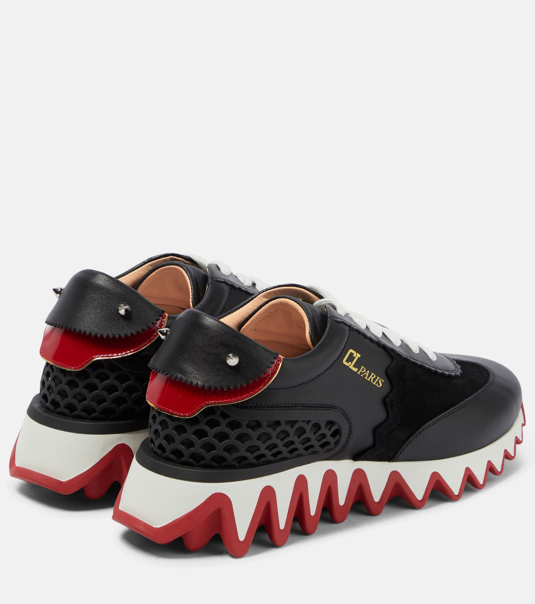 Loubishark leather sneakers - 3