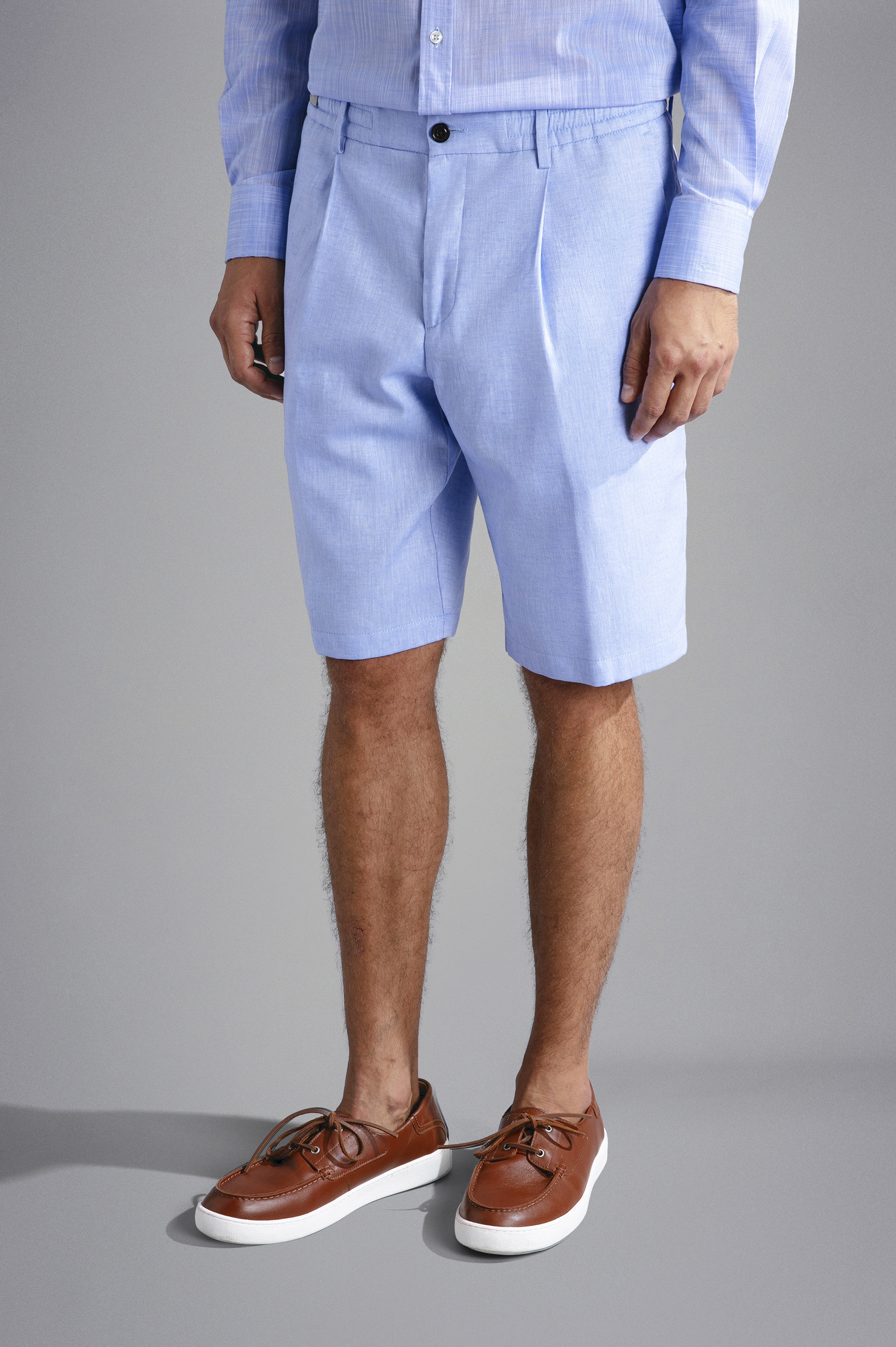 COTTON E LINEN BERMUDA SHORTS - 6