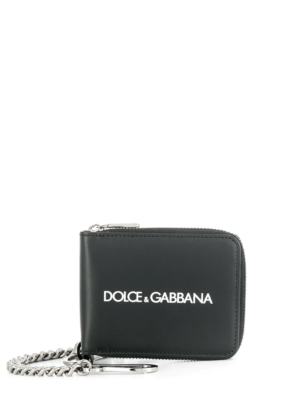 chain strap leather wallet - 1