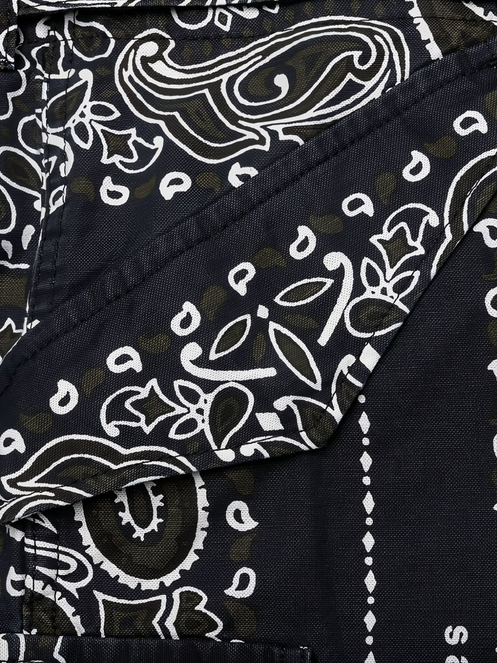 bandana-print belted trousers - 5