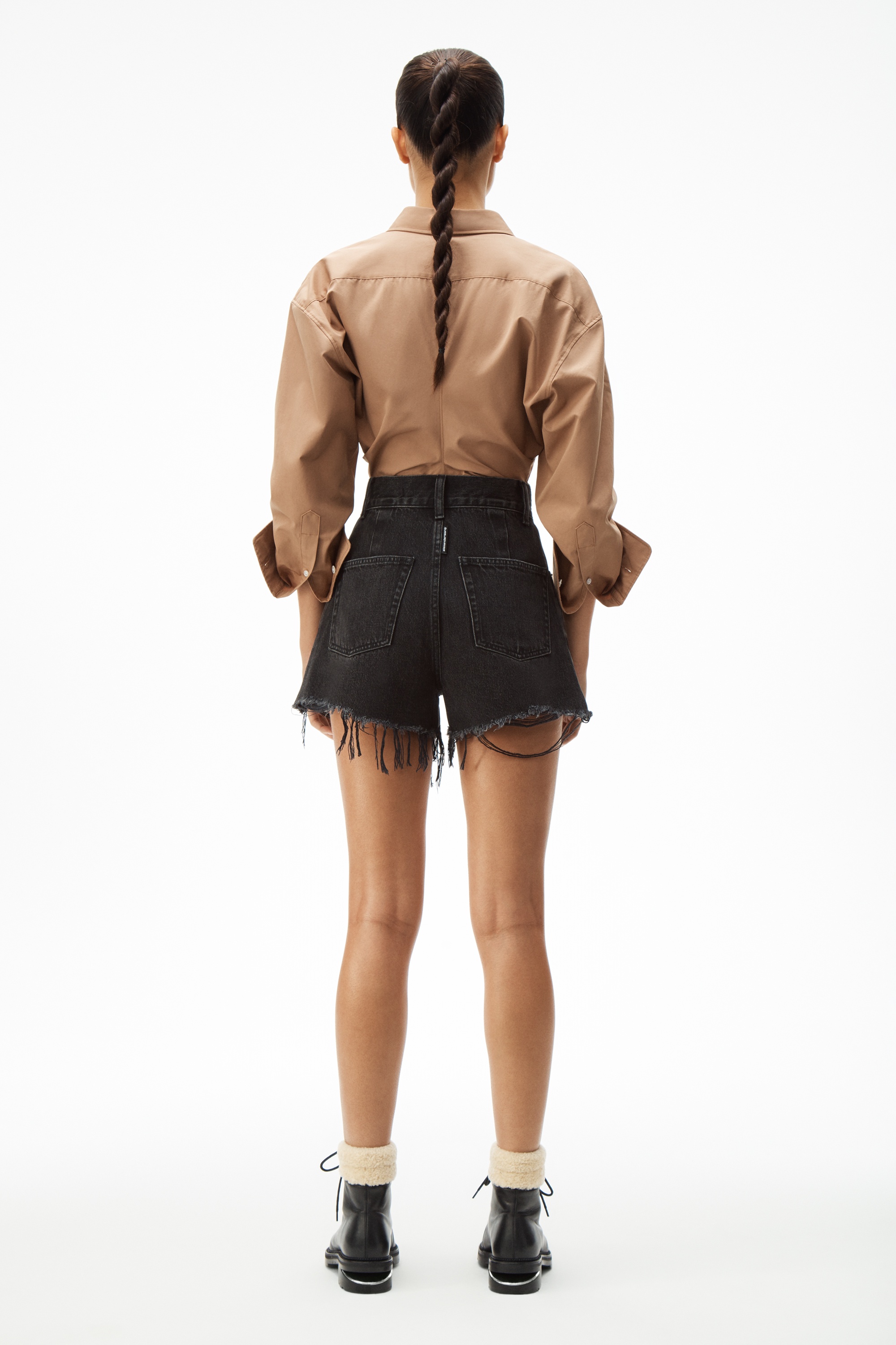 BELTED PAPERBAG SHORTS - 4