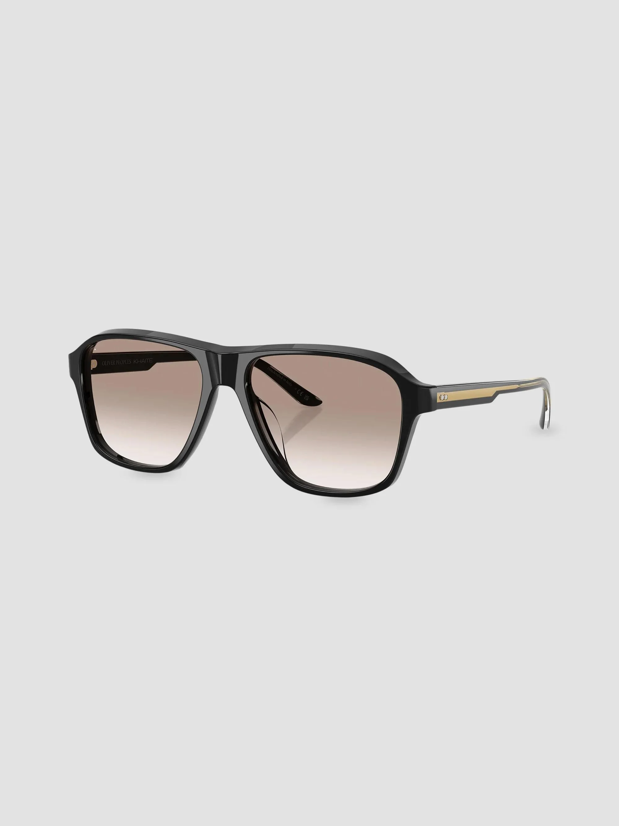Women's x Khaite 56MM Square Sunglasses - Black - 1