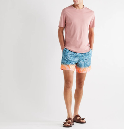 Dries Van Noten Mid-Length Dégradé Printed Shell Swim Shorts outlook