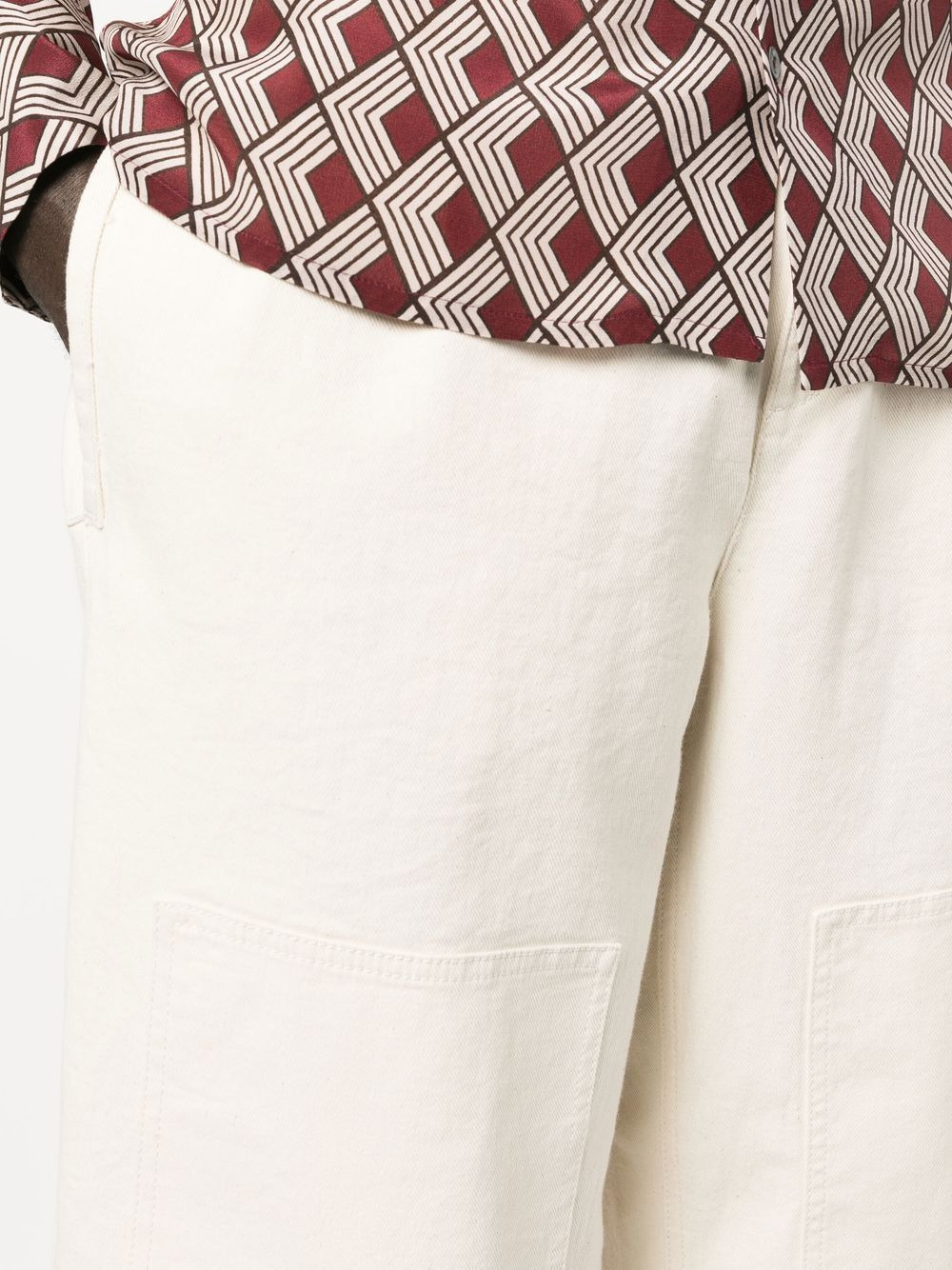 low-rise wide-leg trousers - 5