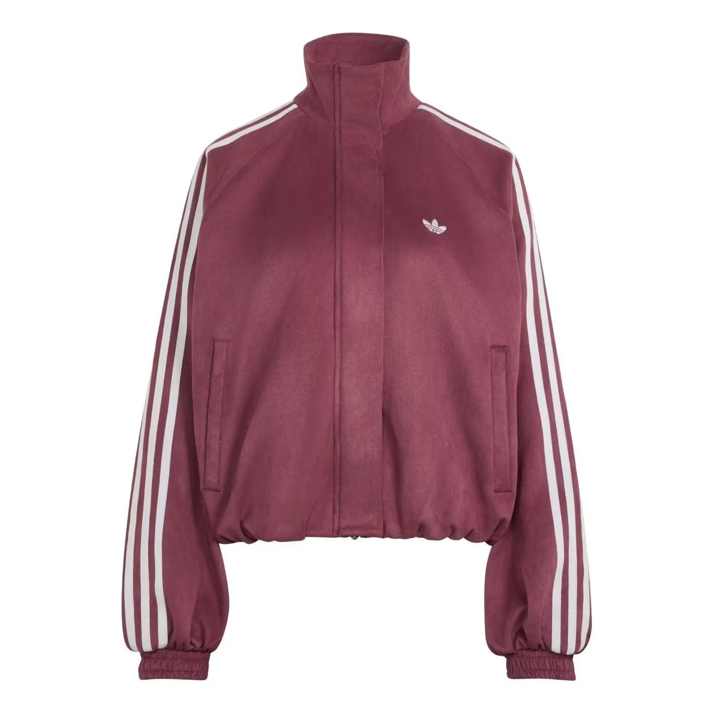(WMNS) adidas Adilenium Season 6 Faux Suede Track Top Asia Sizing 'Maroon' LH1920 - 1