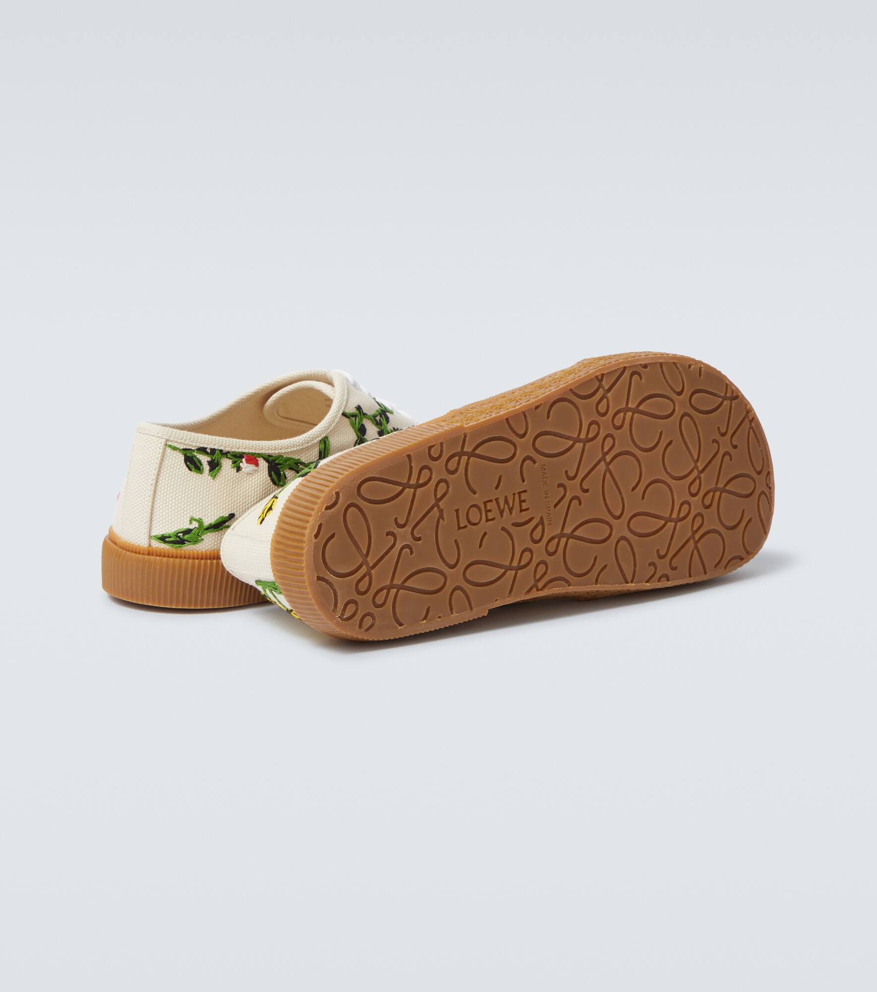 Terra Vulca embroidered canvas sneakers - 7