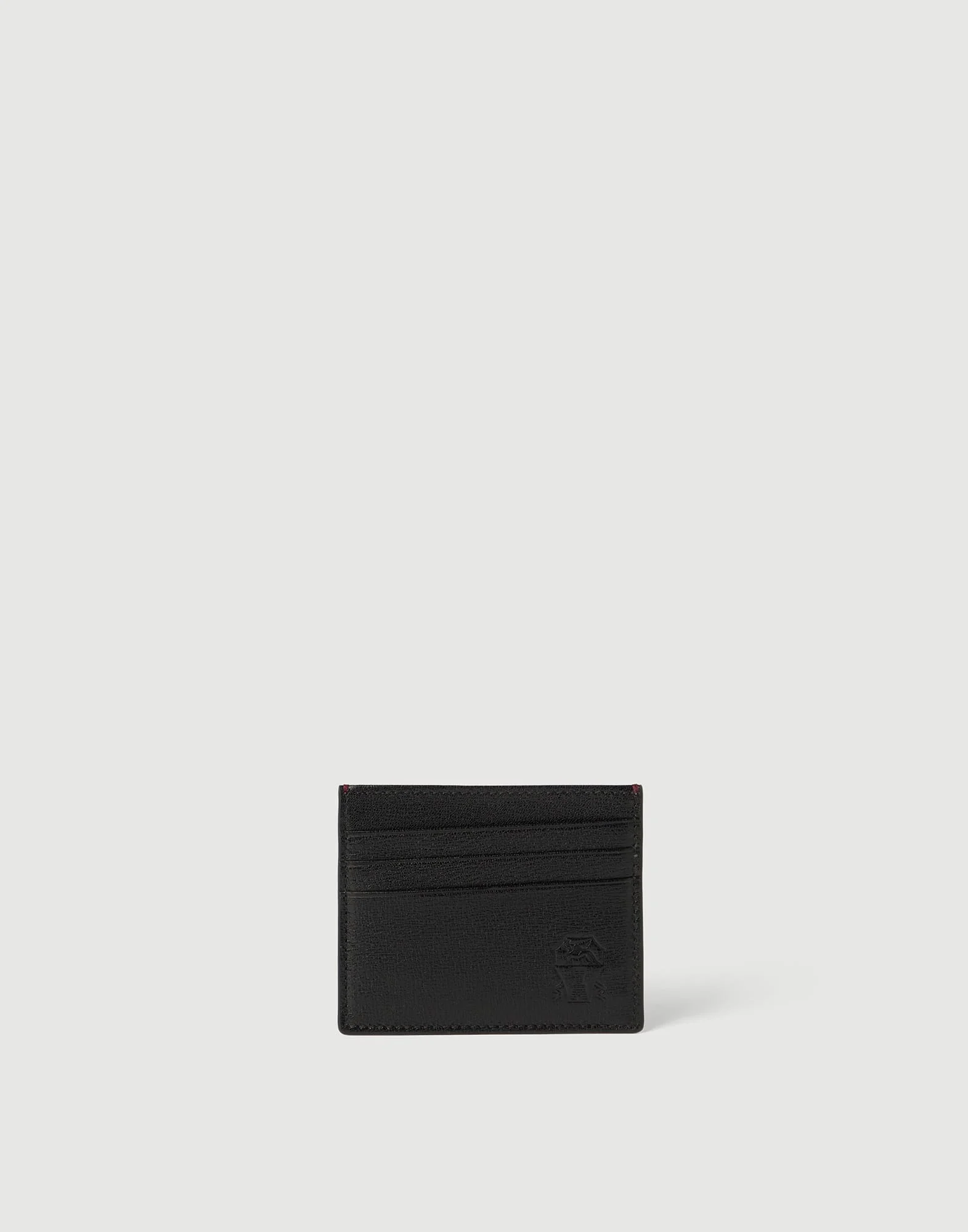 Brushed leather card holder - 1