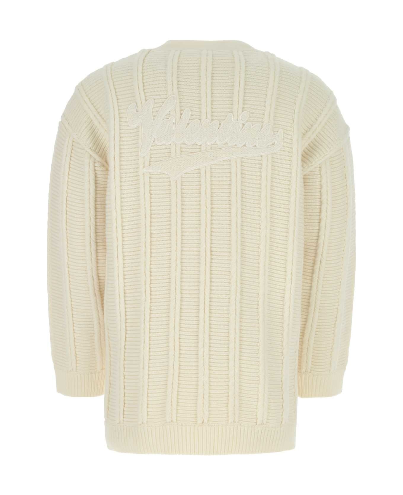 Ivory Wool Cardigan - 2