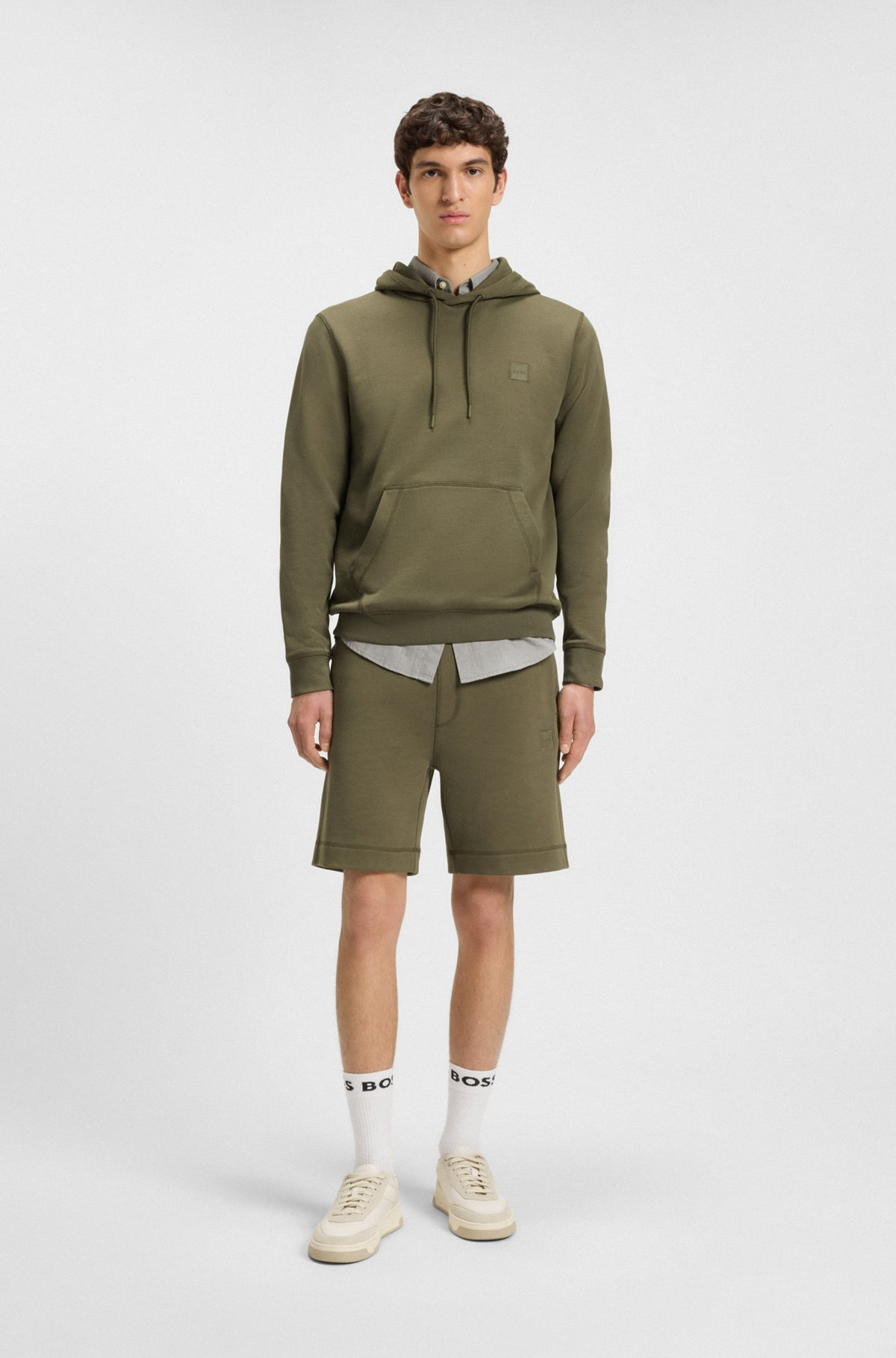 REGULAR-FIT HOODIE IN COTTON TERRY WITH LOGO PATCH - 4