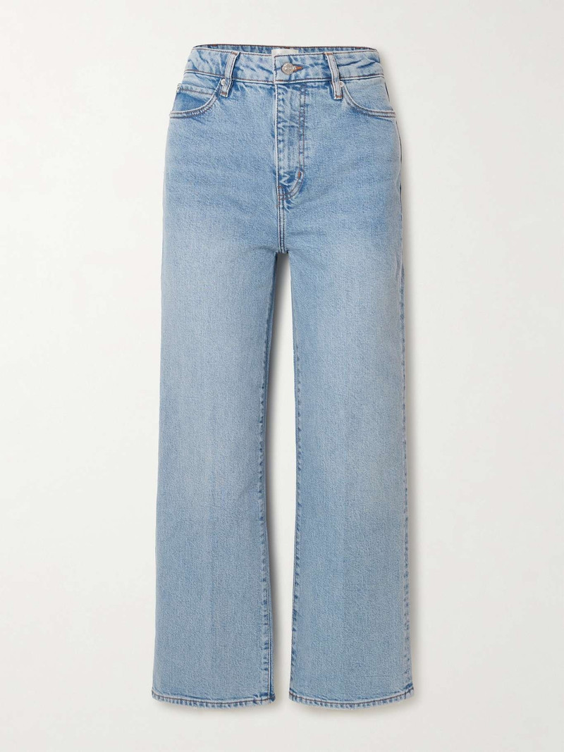 넓은 고층 넓은 다리 청바지 빛 denim 1