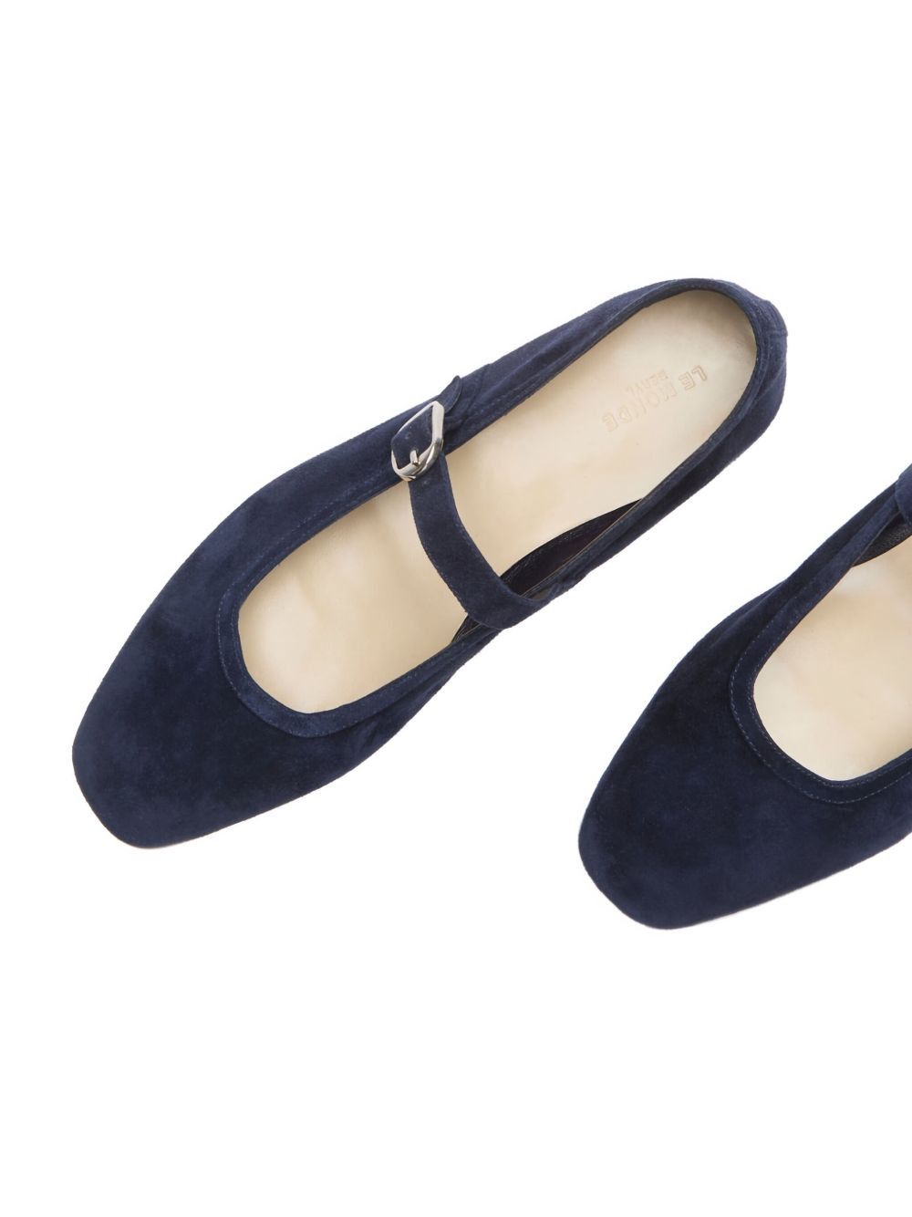 buckle-strap suede ballet flats - 4