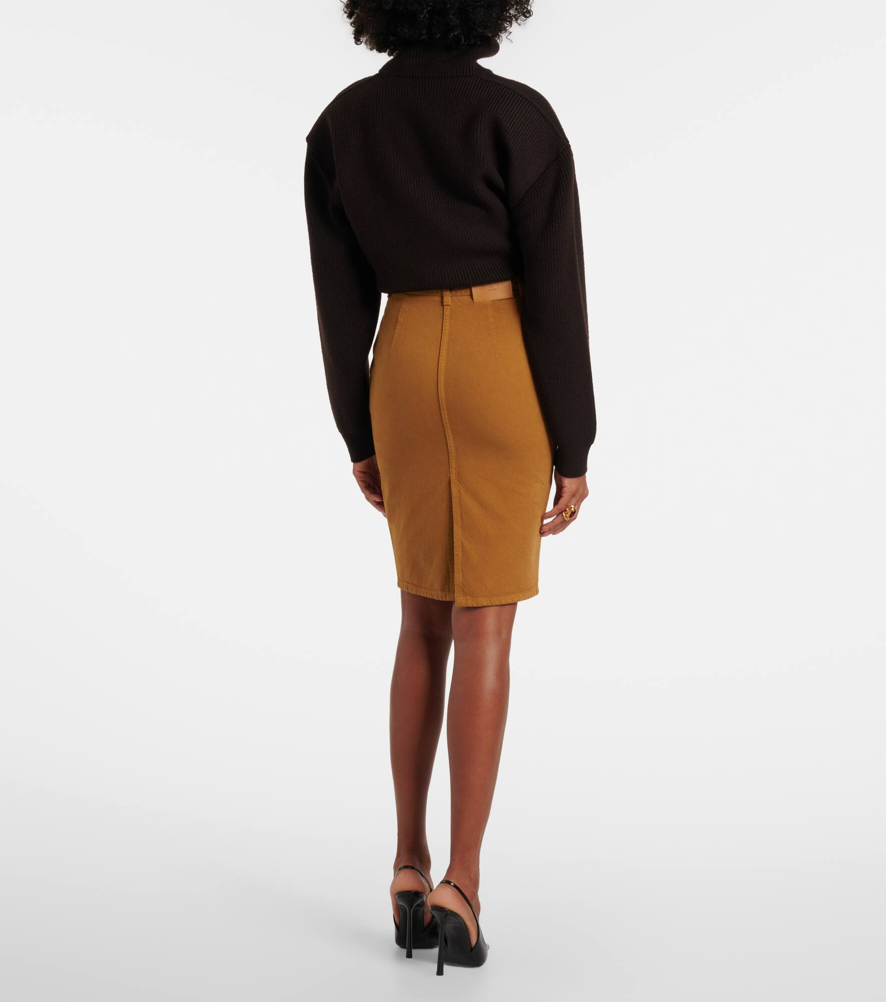 Cotton pencil skirt - 3