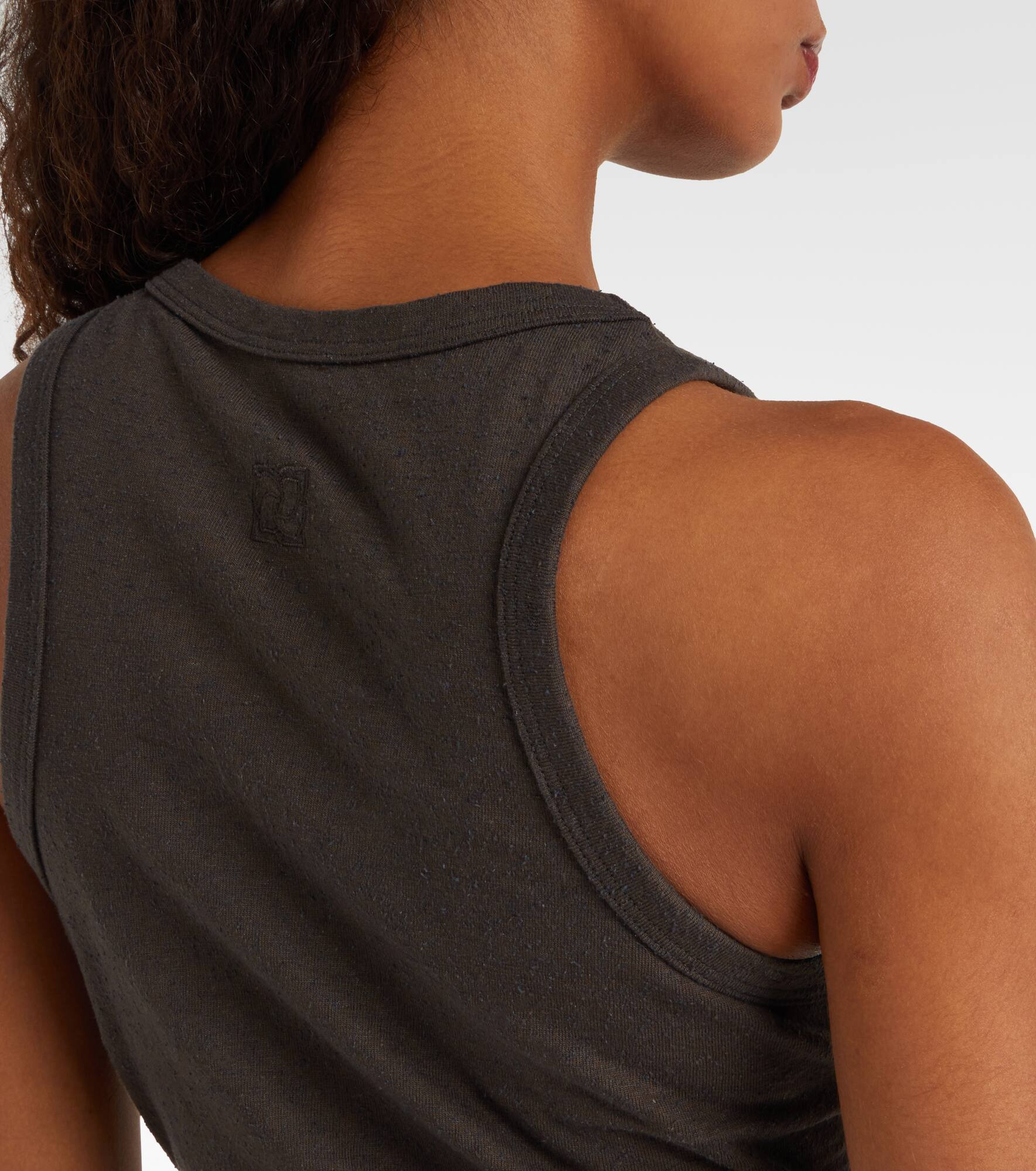 Knotted cotton and silk tank top - 6