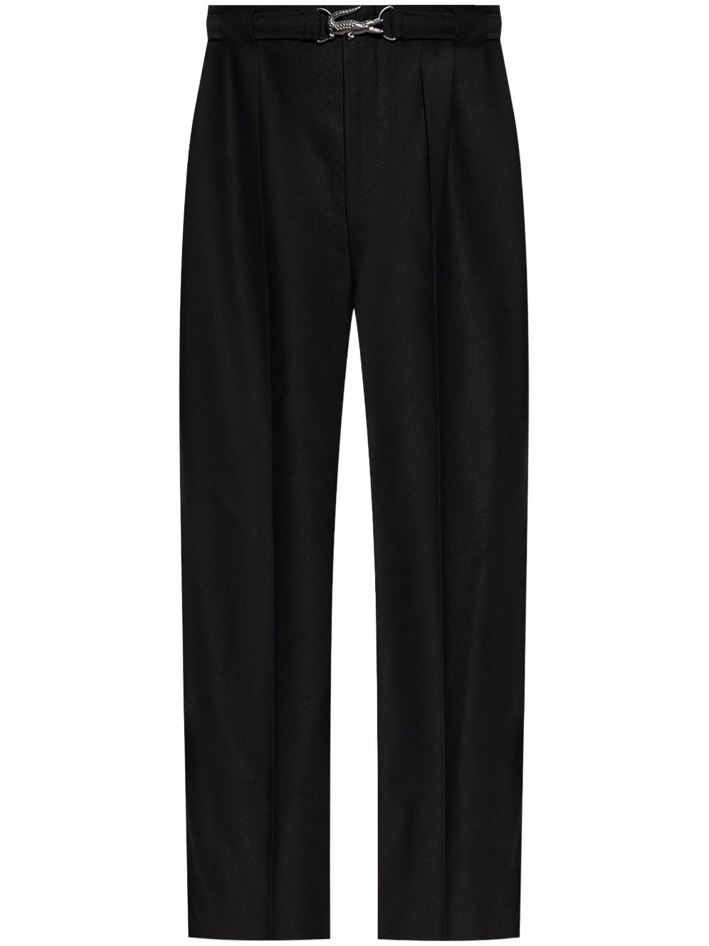 logo-buckle trousers - 1