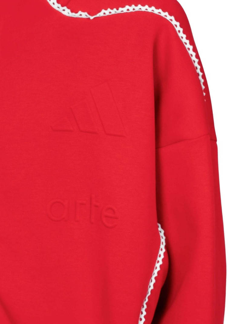 x Arte Antwerp zip-up lace-trim hoodie 4