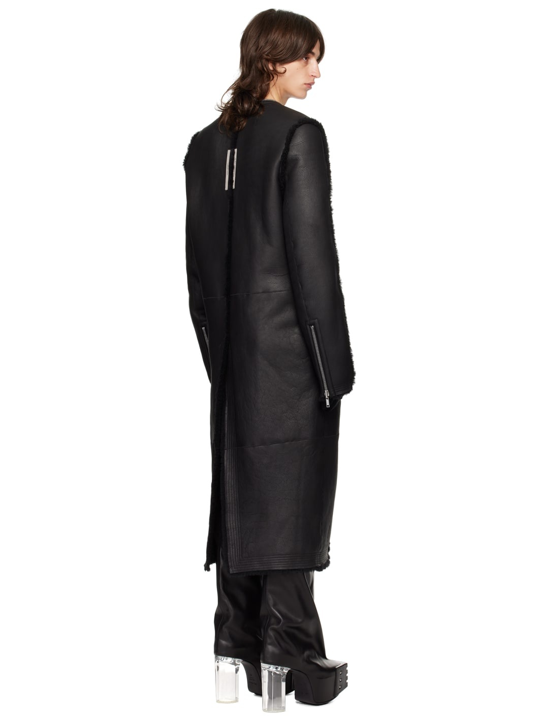 Black Porterville Klaus Reversible Shearling Jacket - 3