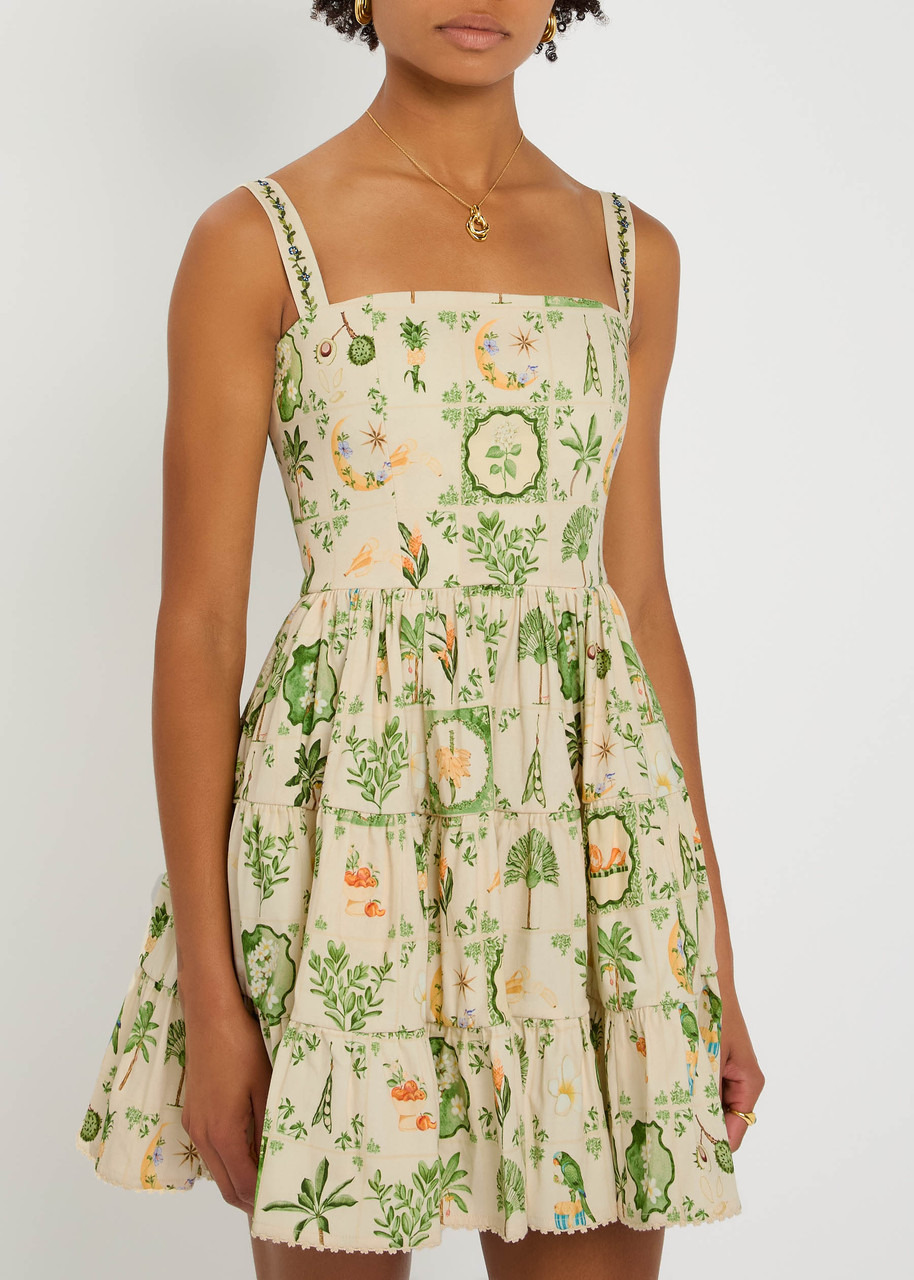 Agua BY Agua Bendita Lima Wild Printed Stretch-cotton Mini Dress - 2