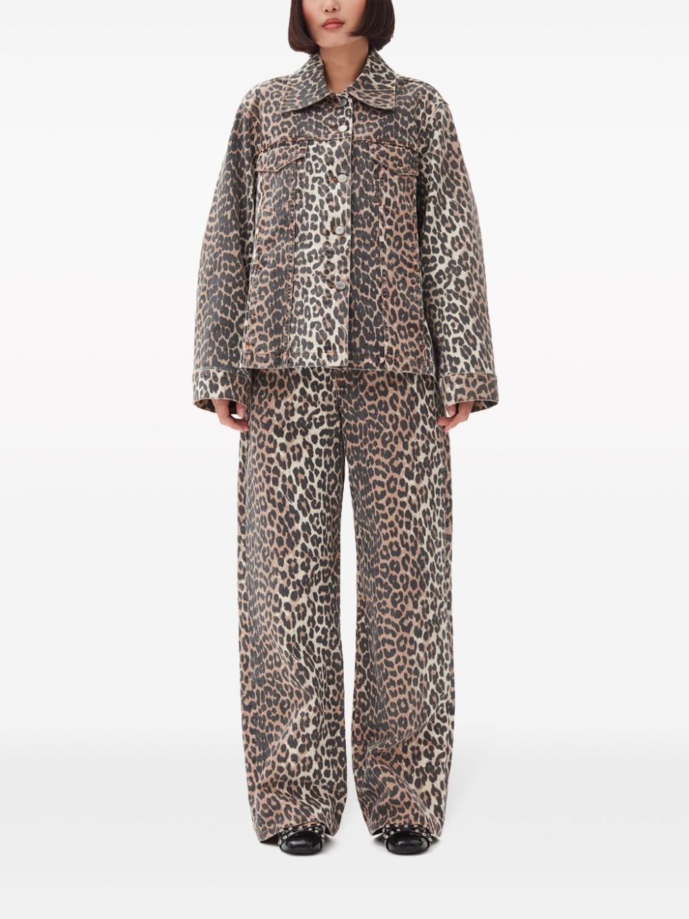 animal-print jacket - 2