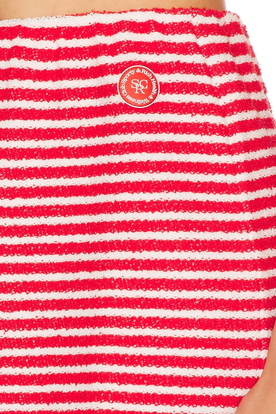 Serif Logo Striped Terry Aline Skirt - 6