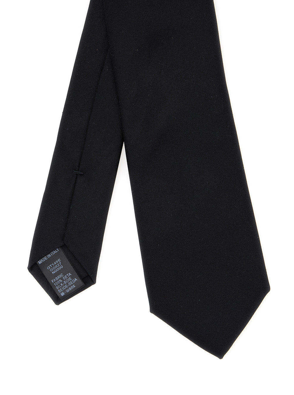 Dolce & Gabbana Men Black Tie With Single Loop On The Rear In Silk Man - 2