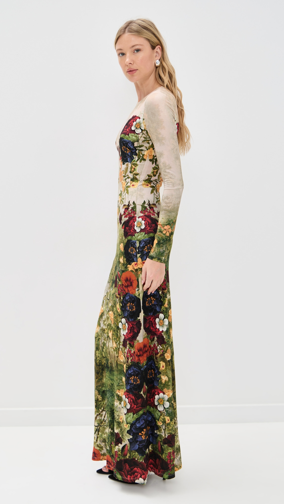 Delora Long Sleeve Crew Neck Maxi Dress - 4