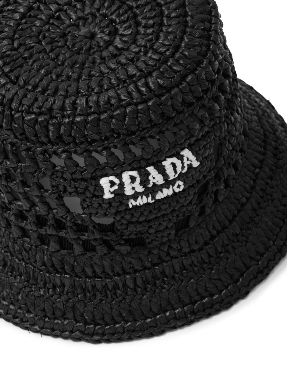 logo-embroidered woven bucket hat - 3