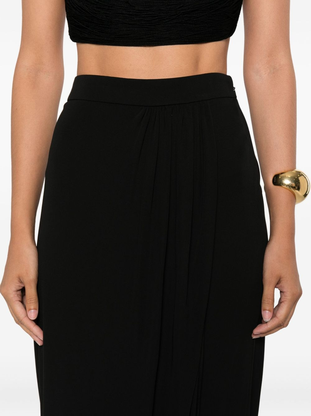 draped midi skirt - 5