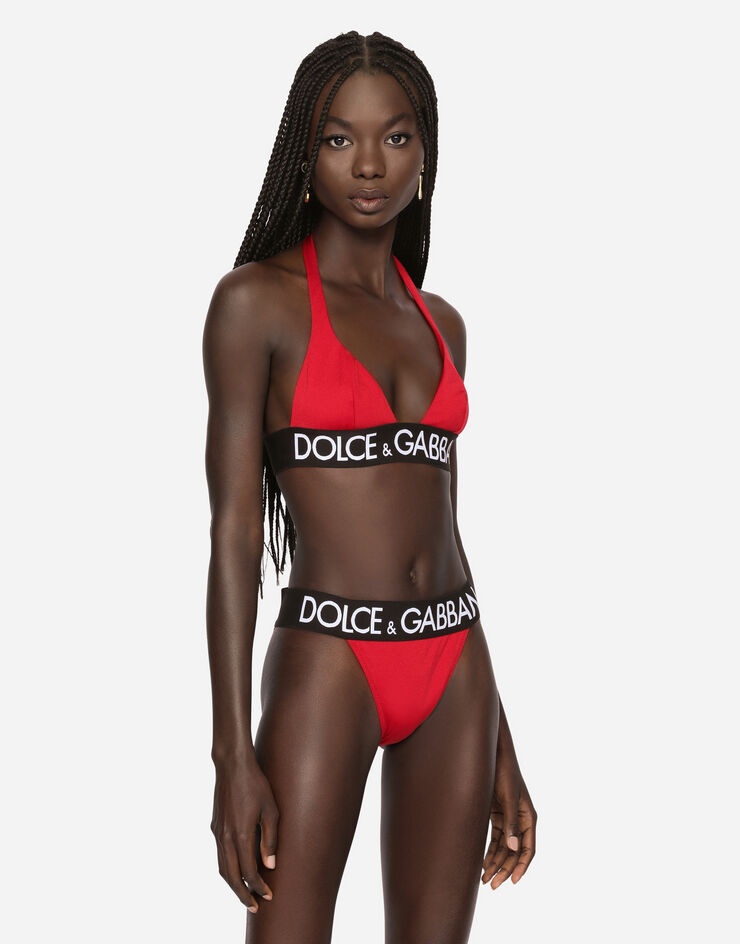 Triangle bikini with branded elastic - 4